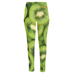 Kiwi Slices Print High-Waisted Pocket Leggings