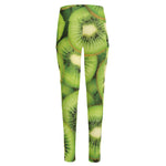 Kiwi Slices Print High-Waisted Pocket Leggings