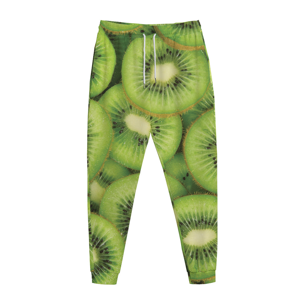 Kiwi Slices Print Jogger Pants