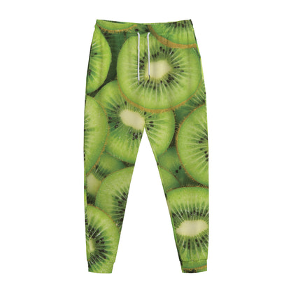 Kiwi Slices Print Jogger Pants