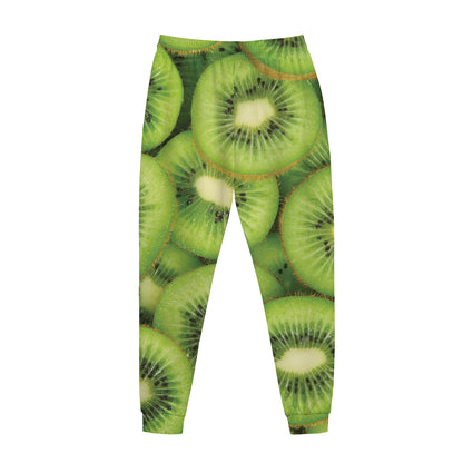 Kiwi Slices Print Jogger Pants