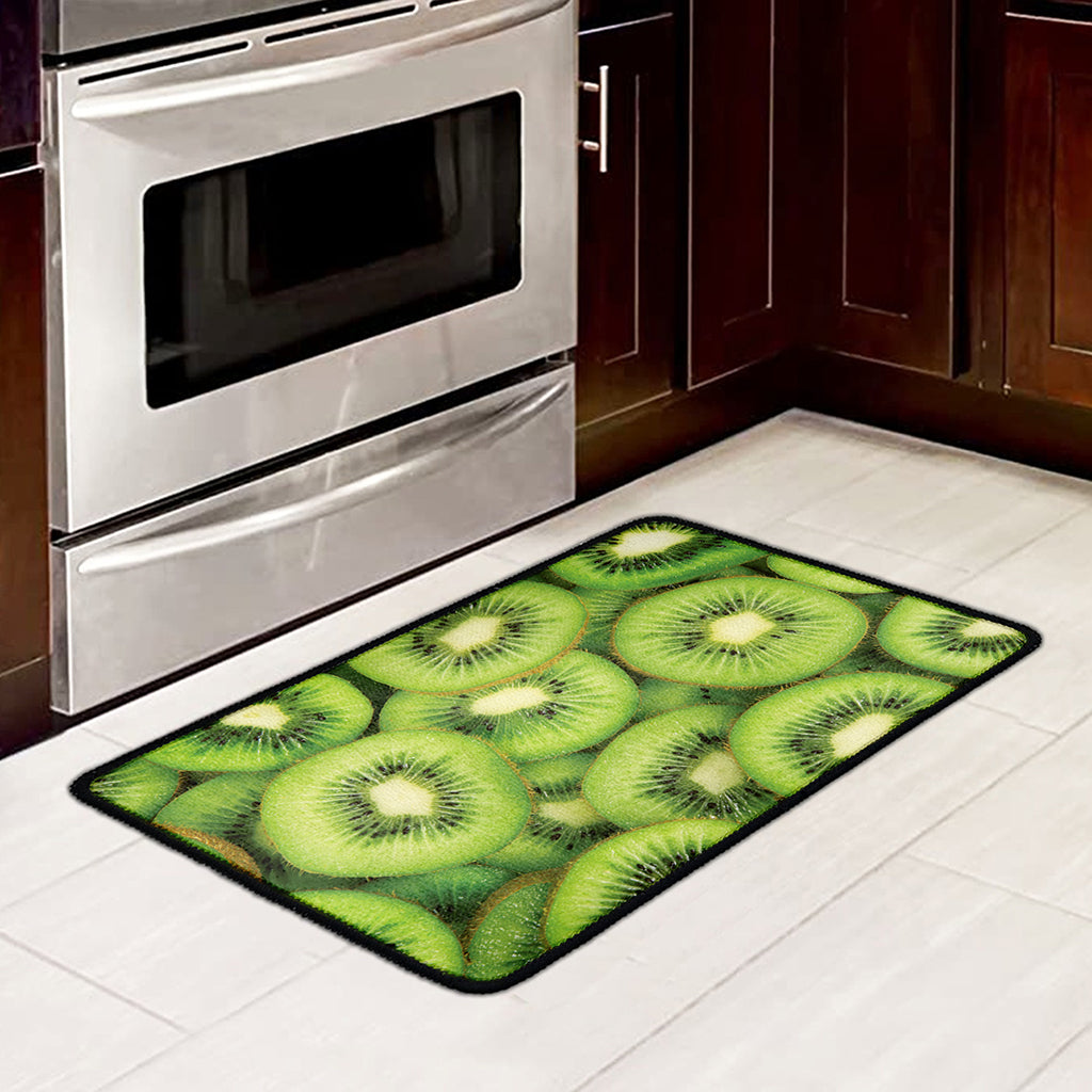 Kiwi Slices Print Kitchen Mat