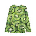 Kiwi Slices Print Long Sleeve Short Coat