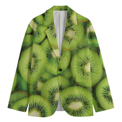 Kiwi Slices Print Men's Blazer