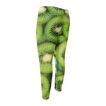 Kiwi Slices Print Men's Compression Pants