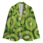 Kiwi Slices Print Men's Cotton Blazer