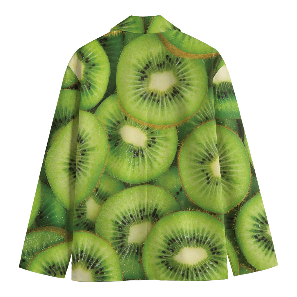 Kiwi Slices Print Men's Cotton Blazer