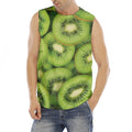 Kiwi Slices Print Men's Fitness Tank Top