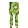 Kiwi Slices Print Men's Leggings