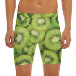 Kiwi Slices Print Men's Long Boxer Briefs