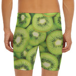 Kiwi Slices Print Men's Long Boxer Briefs