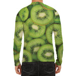 Kiwi Slices Print Men's Long Sleeve Rash Guard