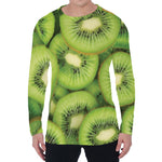 Kiwi Slices Print Men's Long Sleeve T-Shirt