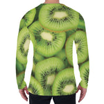 Kiwi Slices Print Men's Long Sleeve T-Shirt