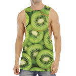 Kiwi Slices Print Men's Muscle Tank Top