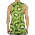 Kiwi Slices Print Men's Muscle Tank Top