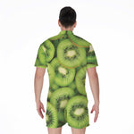 Kiwi Slices Print Men's Rompers