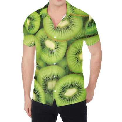 Kiwi Slices Print Men's Shirt