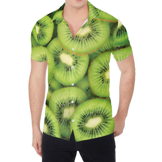 Kiwi Slices Print Men's Shirt
