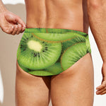 Kiwi Slices Print Men's Swim Briefs