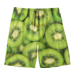 Kiwi Slices Print Men's Swim Trunks