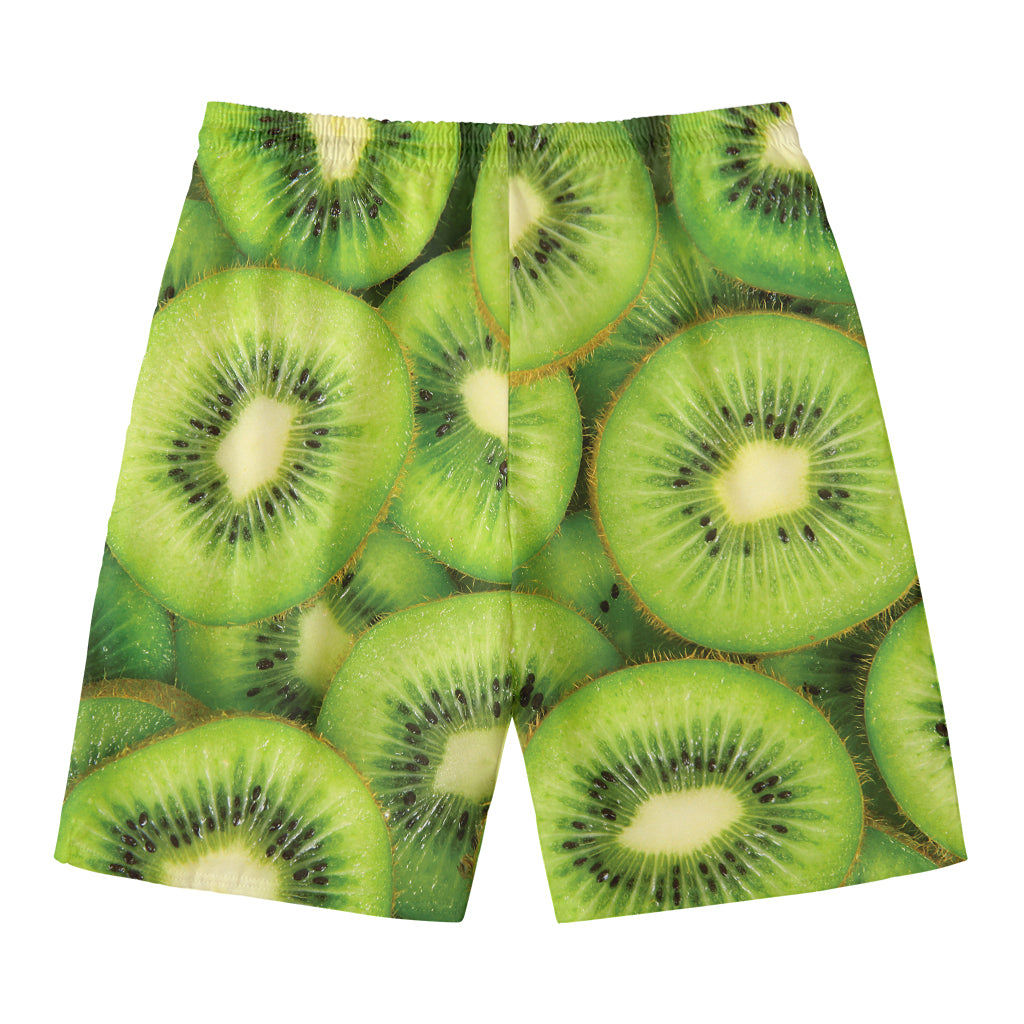 Kiwi Slices Print Men's Swim Trunks