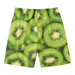 Kiwi Slices Print Men's Swim Trunks