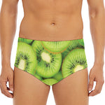 Kiwi Slices Print Men's Triangle Swim Briefs