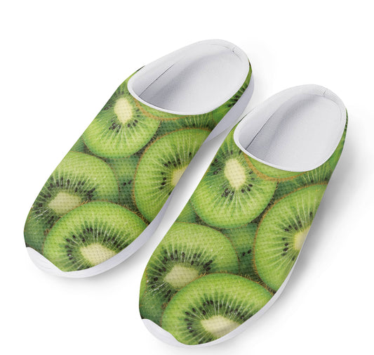 Kiwi Slices Print Mesh Casual Shoes