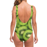 Kiwi Slices Print One Piece Swimsuit