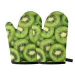 Kiwi Slices Print Oven Mitts