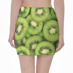 Kiwi Slices Print Pencil Mini Skirt
