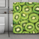 Kiwi Slices Print Polyester Shower Curtain