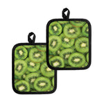 Kiwi Slices Print Pot Holders