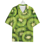 Kiwi Slices Print Rayon Hawaiian Shirt