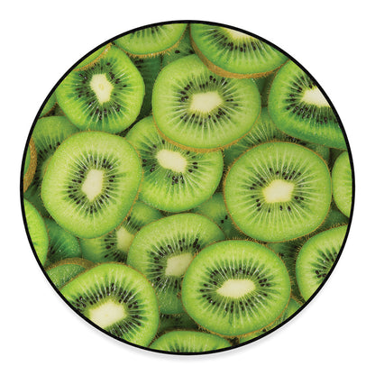 Kiwi Slices Print Round Floor Mat
