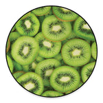 Kiwi Slices Print Round Floor Mat