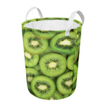 Kiwi Slices Print Round Laundry Basket