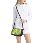 Kiwi Slices Print Saddle Bag