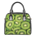 Kiwi Slices Print Shoulder Handbag