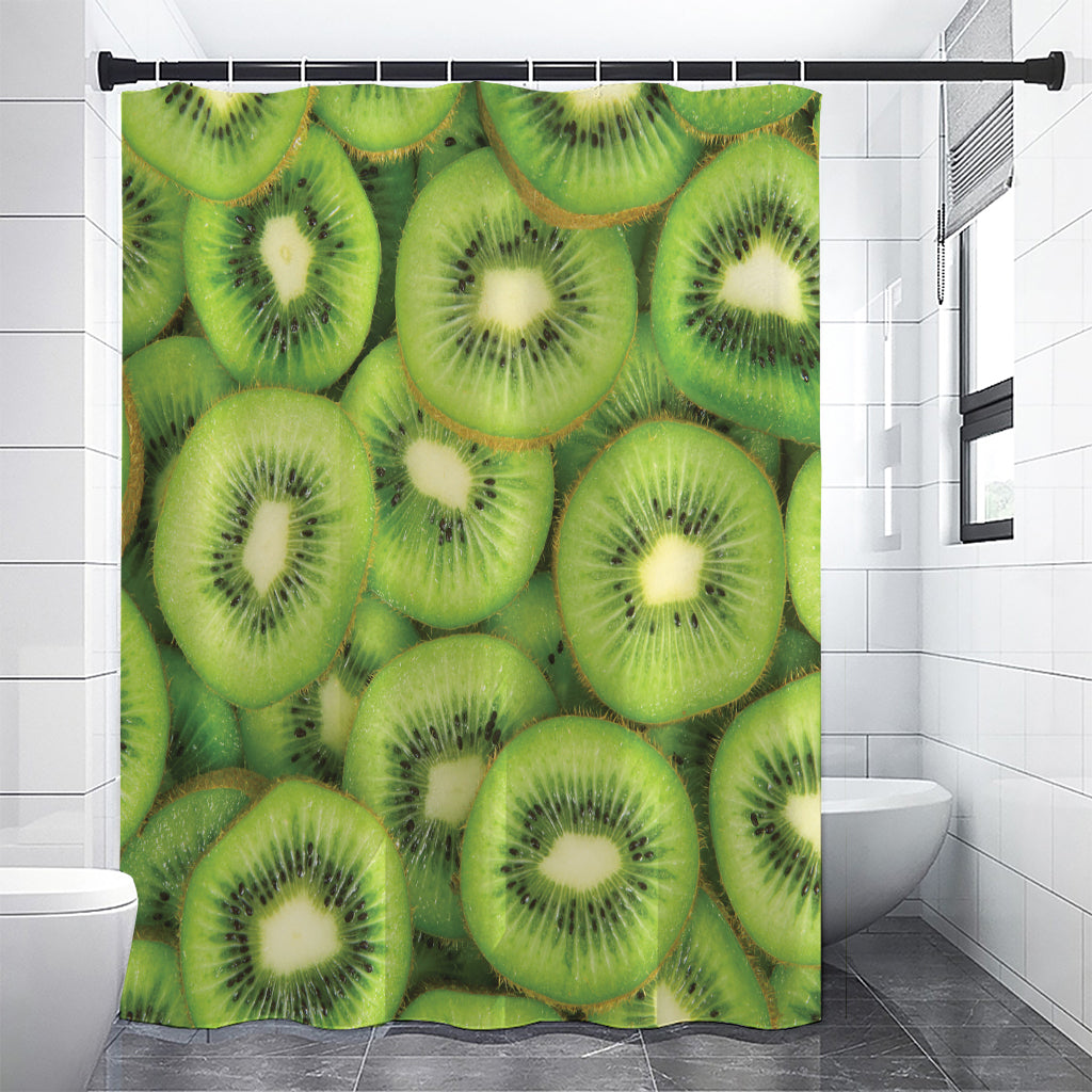 Kiwi Slices Print Shower Curtain