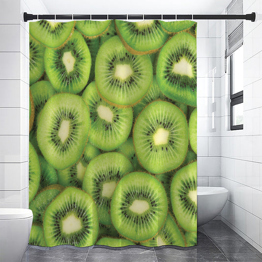 Kiwi Slices Print Shower Curtain