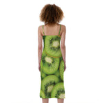 Kiwi Slices Print Slim Fit Midi Cami Dress