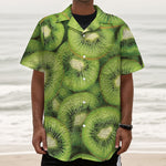 Kiwi Slices Print Textured Short Sleeve Shirt