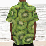 Kiwi Slices Print Textured Short Sleeve Shirt