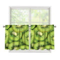 Kiwi Slices Print Tier Curtains