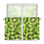 Kiwi Slices Print Tier Curtains