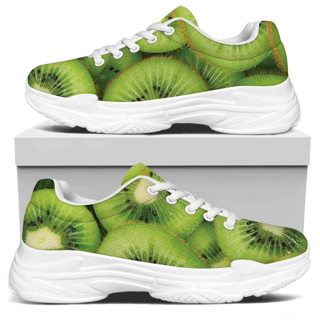 Kiwi Slices Print White Chunky Shoes