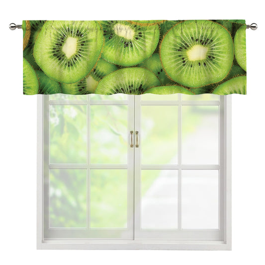 Kiwi Slices Print Window Valance