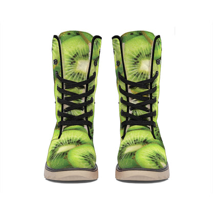 Kiwi Slices Print Winter Boots